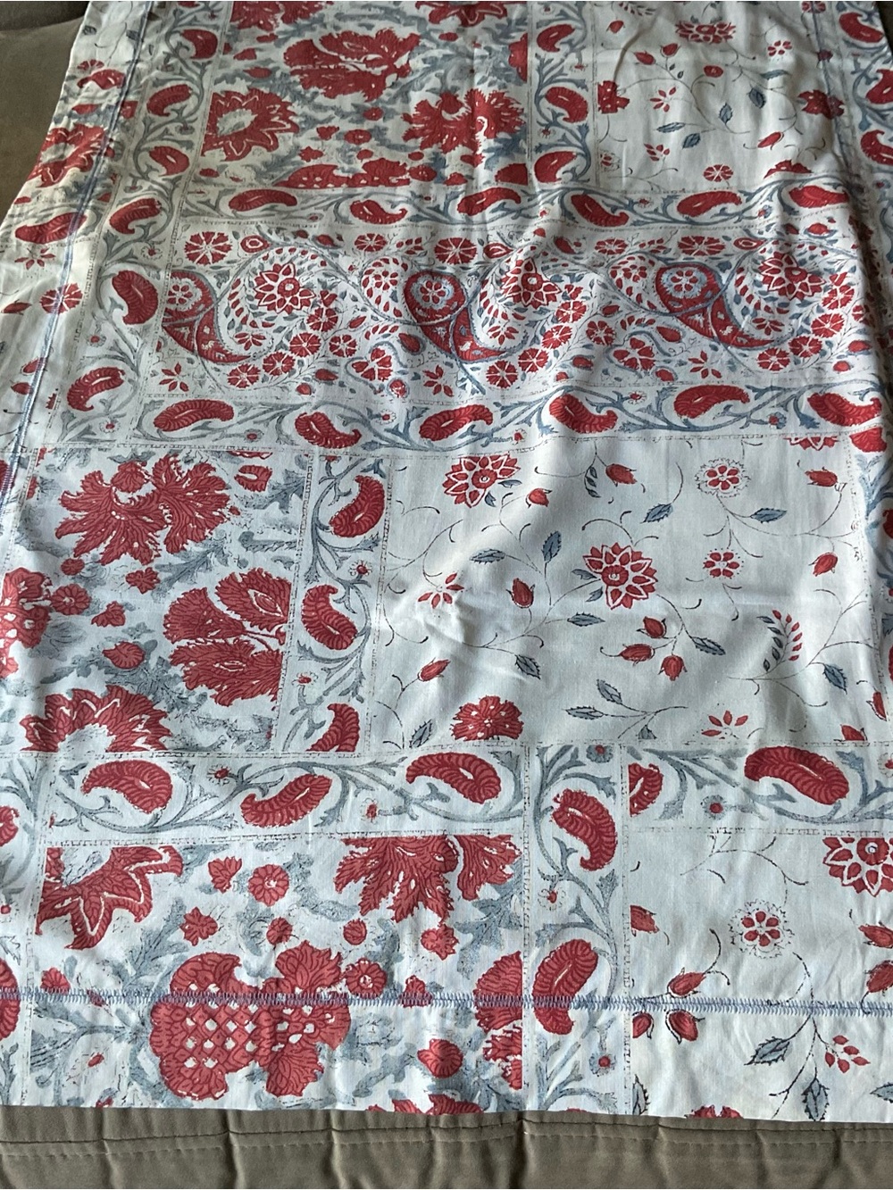 Lauren Ralph Lauren Kelsey Red Cream Bohemian Paisley King Duvet Cover Sets 3PCS - Picture 10 of 14